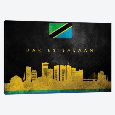 Dar Es Salaam Tanzania Skyline Canvas Print #ABV200} by Adrian Baldovino Canvas Art Print