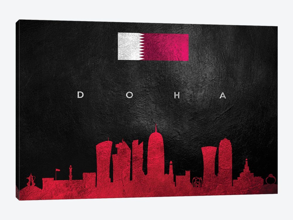 Doha Qatar Skyline II by Adrian Baldovino 1-piece Art Print