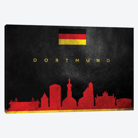 Dortmund Germany Skyline Canvas Print #ABV203} by Adrian Baldovino Art Print