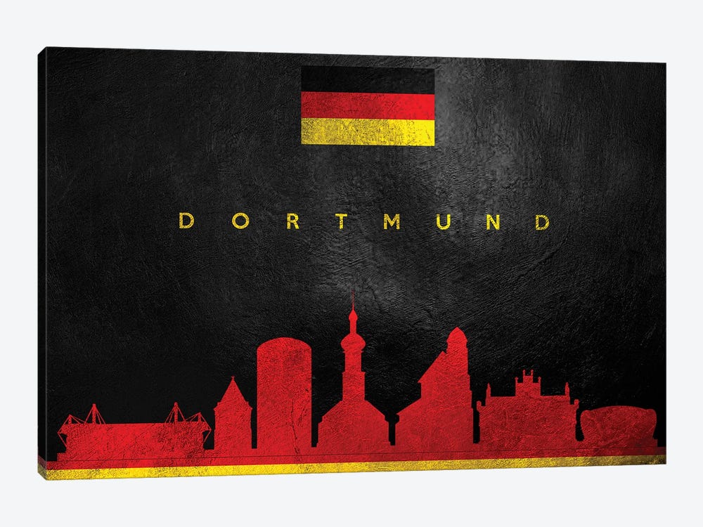 Dortmund Germany Skyline by Adrian Baldovino 1-piece Canvas Artwork