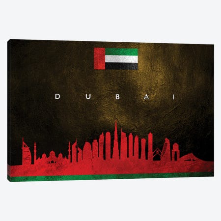 Dubai United Arab Emirates Skyline Canvas Print #ABV204} by Adrian Baldovino Canvas Wall Art
