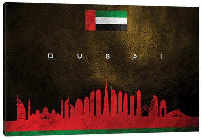 Dubai United Arab Emirates Skyline Canvas Art Print - Dubai Art