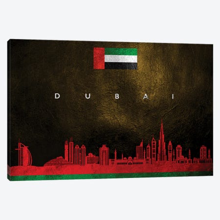 Dubai United Arab Emirates Skyline II Canvas Print #ABV205} by Adrian Baldovino Canvas Artwork