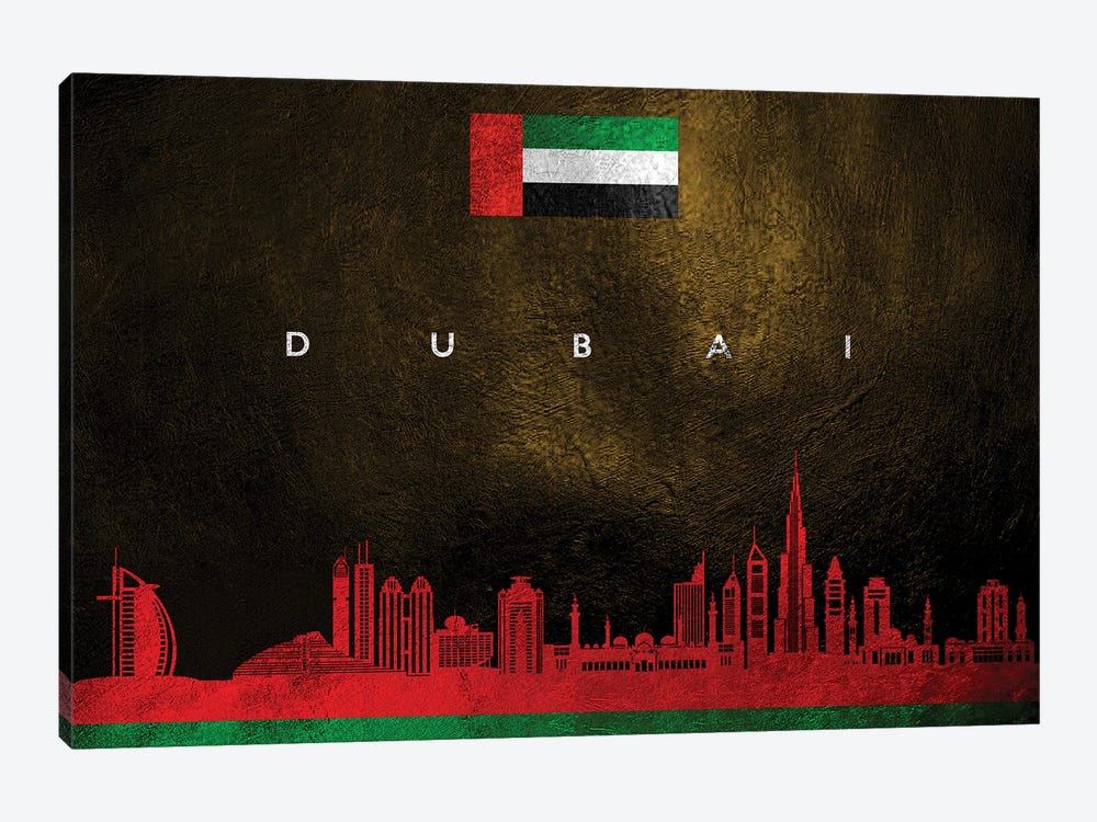 Dubai United Arab Emirates Skyline II by Adrian Baldovino 1-piece Canvas Wall Art
