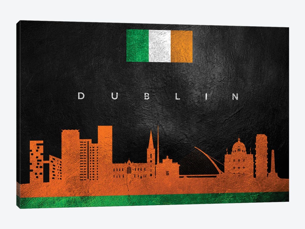Dublin Ireland Skyline II by Adrian Baldovino 1-piece Art Print