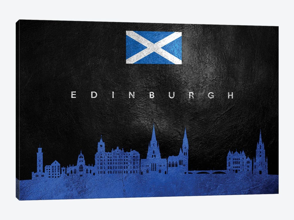 Edinburgh Scotland Skyline by Adrian Baldovino 1-piece Art Print