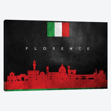 Florence Italy Skyline Canvas Print #ABV211} by Adrian Baldovino Canvas Wall Art