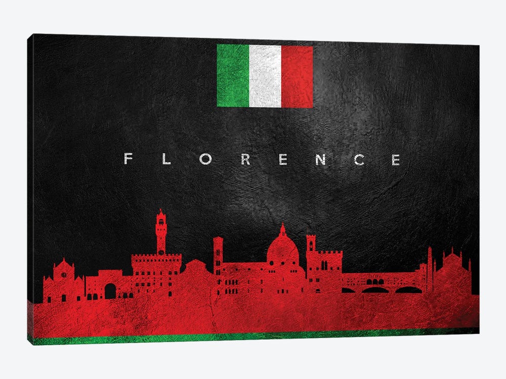 Florence Italy Skyline by Adrian Baldovino 1-piece Canvas Print
