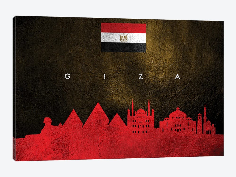 Giza Egypt Skyline by Adrian Baldovino 1-piece Art Print
