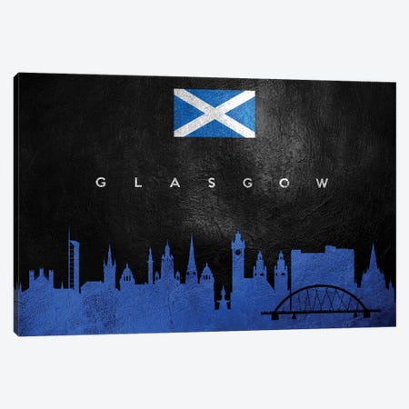 Glasgow Scotland Skyline II Canvas Print #ABV215} by Adrian Baldovino Art Print