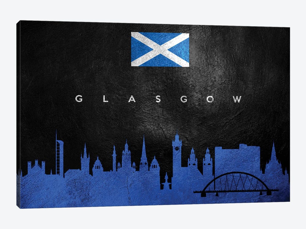 Glasgow Scotland Skyline II by Adrian Baldovino 1-piece Canvas Print