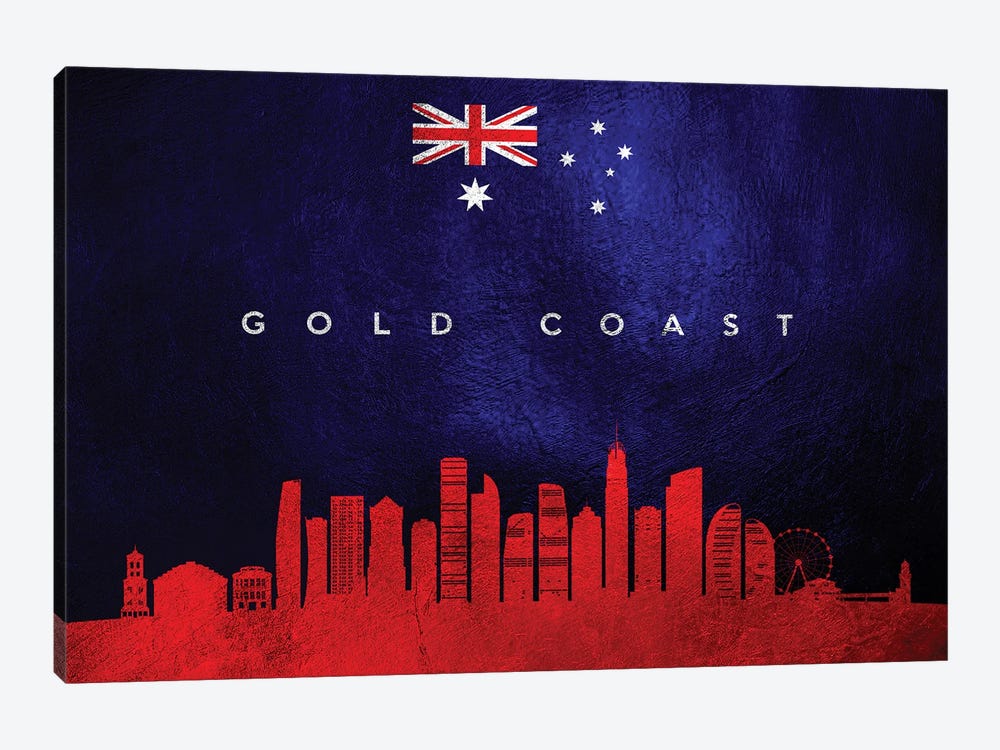 Gold Coast Australia Skyline by Adrian Baldovino 1-piece Canvas Wall Art
