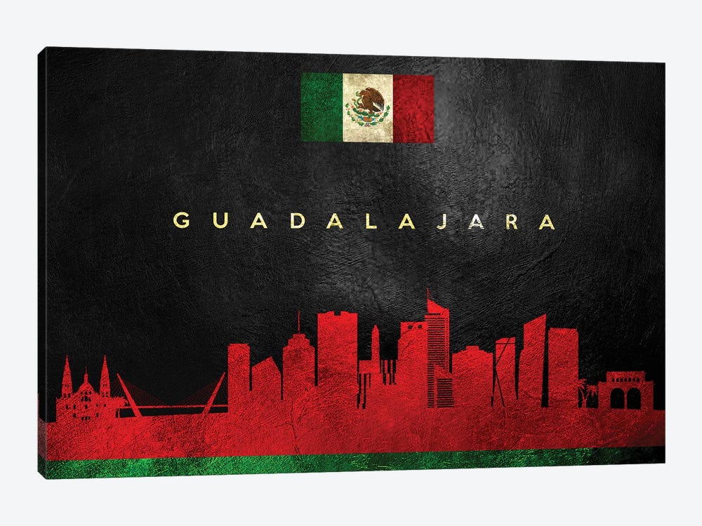 Guadalajara Mexico Skyline by Adrian Baldovino 1-piece Canvas Print