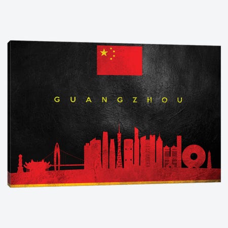 Guangzhou China Skyline Canvas Print #ABV218} by Adrian Baldovino Canvas Artwork