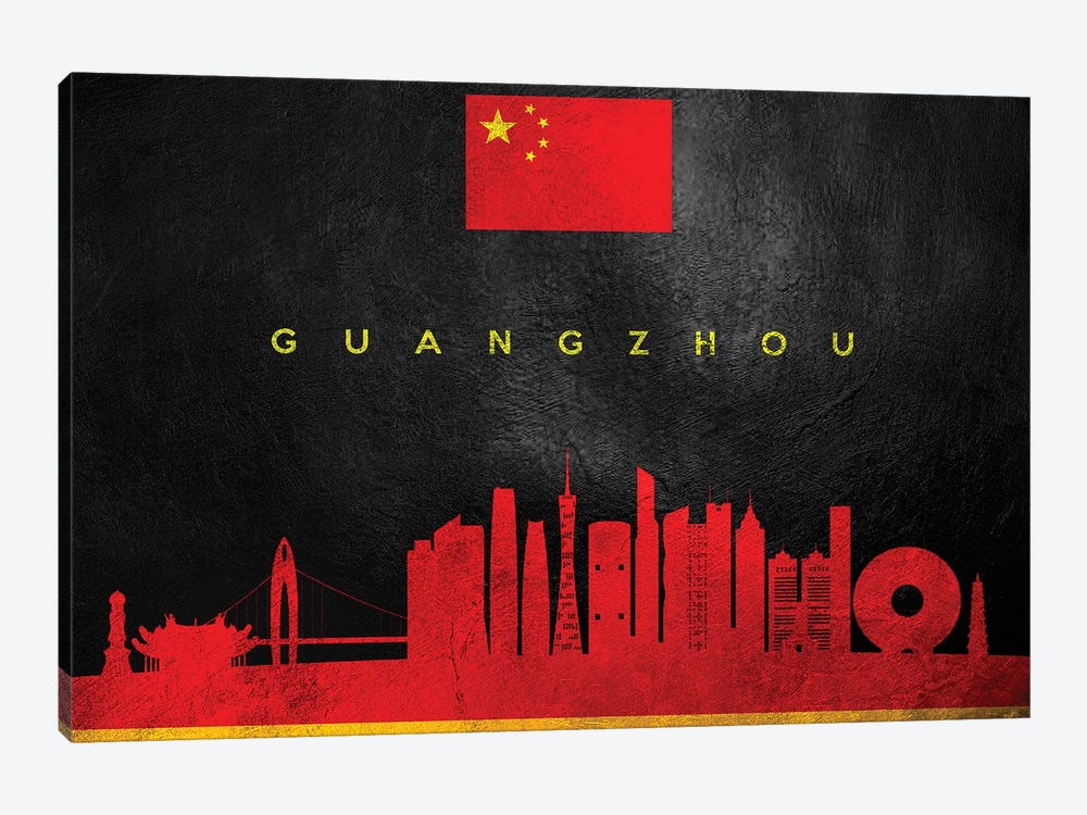 Guangzhou China Skyline by Adrian Baldovino 1-piece Canvas Wall Art