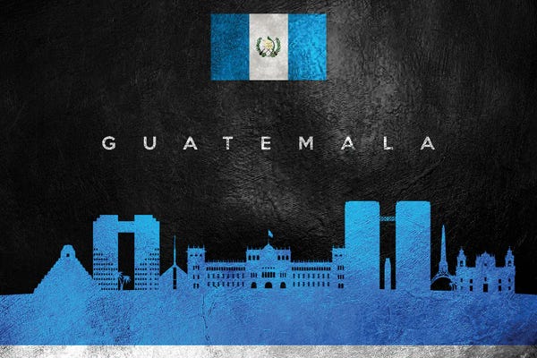 International Flags: Guatemala Skyline by Adrian Baldovino
