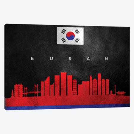 Busan South Korea Skyline Canvas Print #ABV21} by Adrian Baldovino Canvas Art