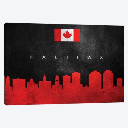 Halifax Canada Skyline Canvas Print #ABV220} by Adrian Baldovino Canvas Art Print