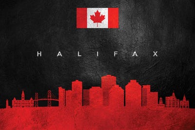 Halifax Canada Skyline II by Adrian Baldovino art print