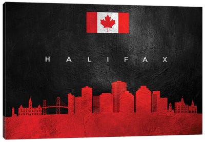 Halifax Canada Skyline II Canvas Art Print - Nova Scotia