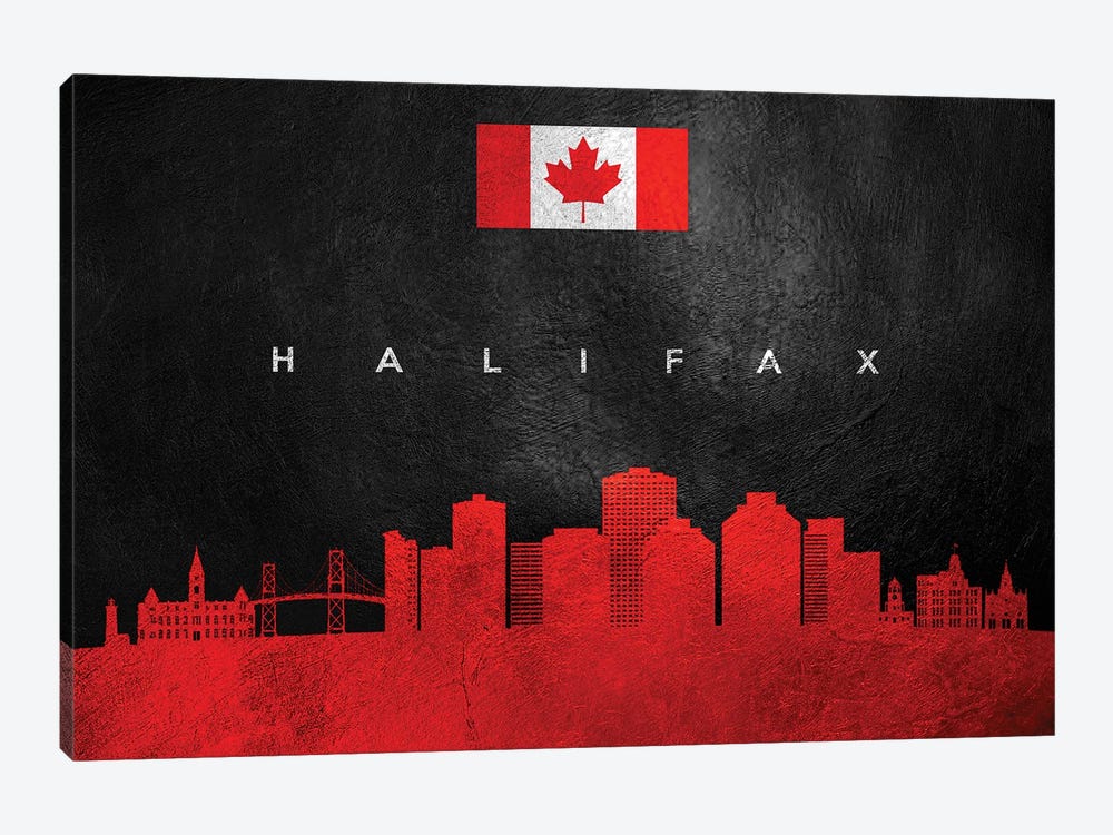 Halifax Canada Skyline II by Adrian Baldovino 1-piece Canvas Wall Art