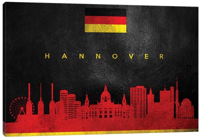 Hanover Germany Skyline Canvas Art Print - International Flag Art