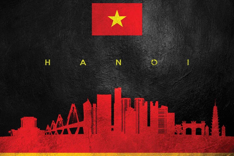 Hanoi Vietnam Skyline by Adrian Baldovino wall art