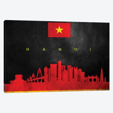 Hanoi Vietnam Skyline Canvas Print #ABV223} by Adrian Baldovino Canvas Print