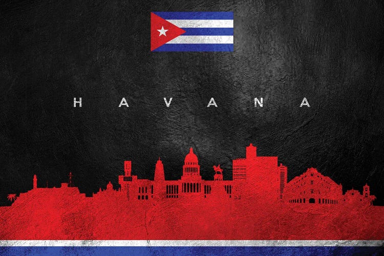 Havana Cuba Skyline by Adrian Baldovino wall art