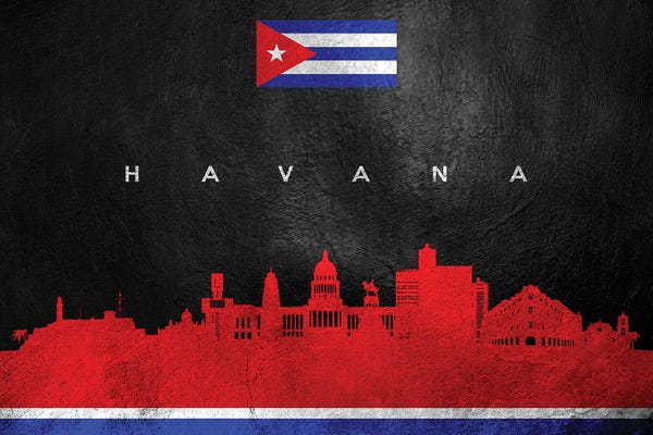 International Flags: Havana Cuba Skyline by Adrian Baldovino