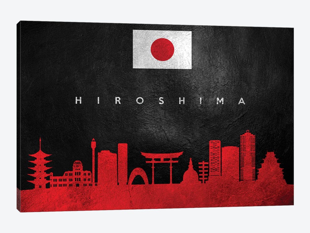 Hiroshima Japan Skyline by Adrian Baldovino 1-piece Canvas Art