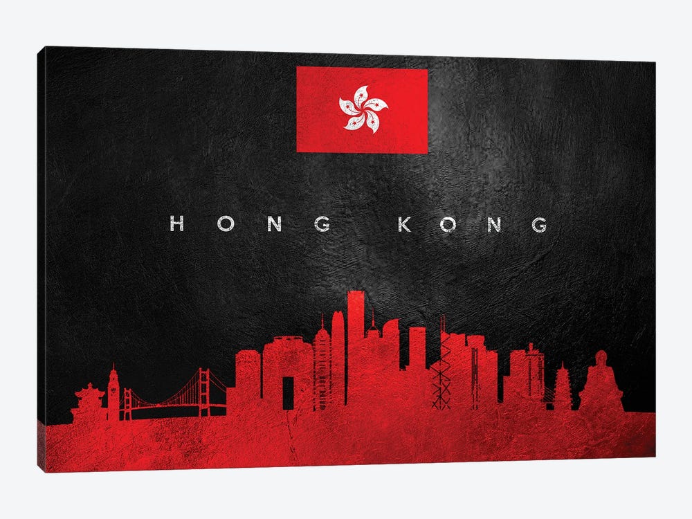 Hong Kong Skyline by Adrian Baldovino 1-piece Art Print