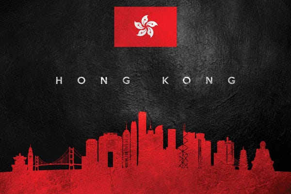 International Flags: Hong Kong Skyline by Adrian Baldovino