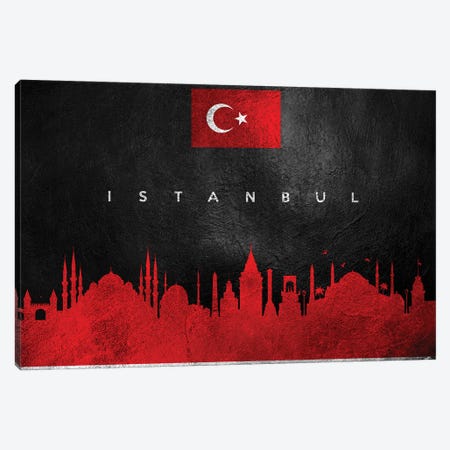 Istanbul Turkey Skyline II Canvas Print #ABV228} by Adrian Baldovino Art Print