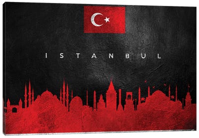 Istanbul Turkey Skyline II Canvas Art Print - Istanbul Art