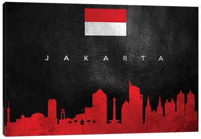 Jakarta Indonesia Skyline Canvas Art Print