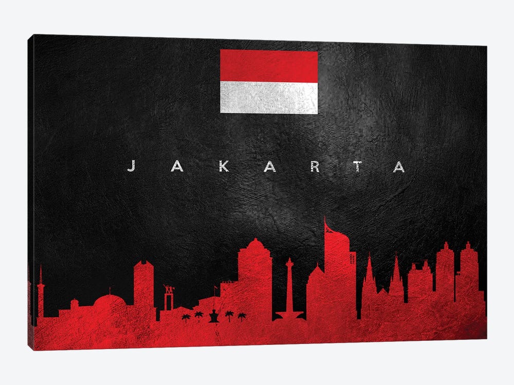 Jakarta Indonesia Skyline by Adrian Baldovino 1-piece Canvas Art