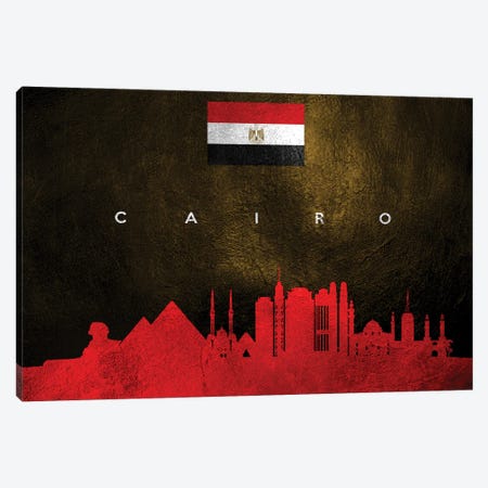 Cairo Egypt Skyline Canvas Print #ABV22} by Adrian Baldovino Canvas Wall Art
