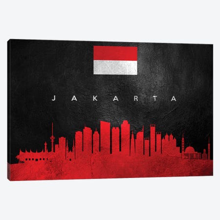 Jakarta Indonesia Skyline II Canvas Print #ABV230} by Adrian Baldovino Canvas Artwork
