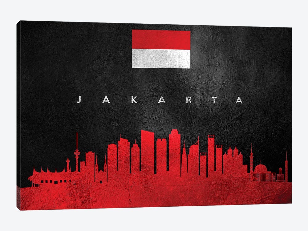 Jakarta Indonesia Skyline II by Adrian Baldovino 1-piece Canvas Art