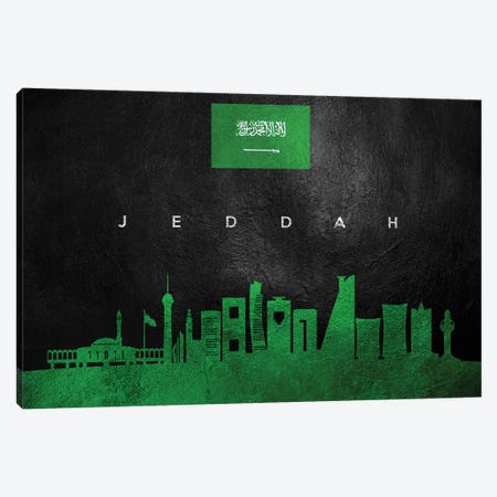 Jeddah Saudi Arabia Skyline Canvas Print #ABV231} by Adrian Baldovino Canvas Artwork
