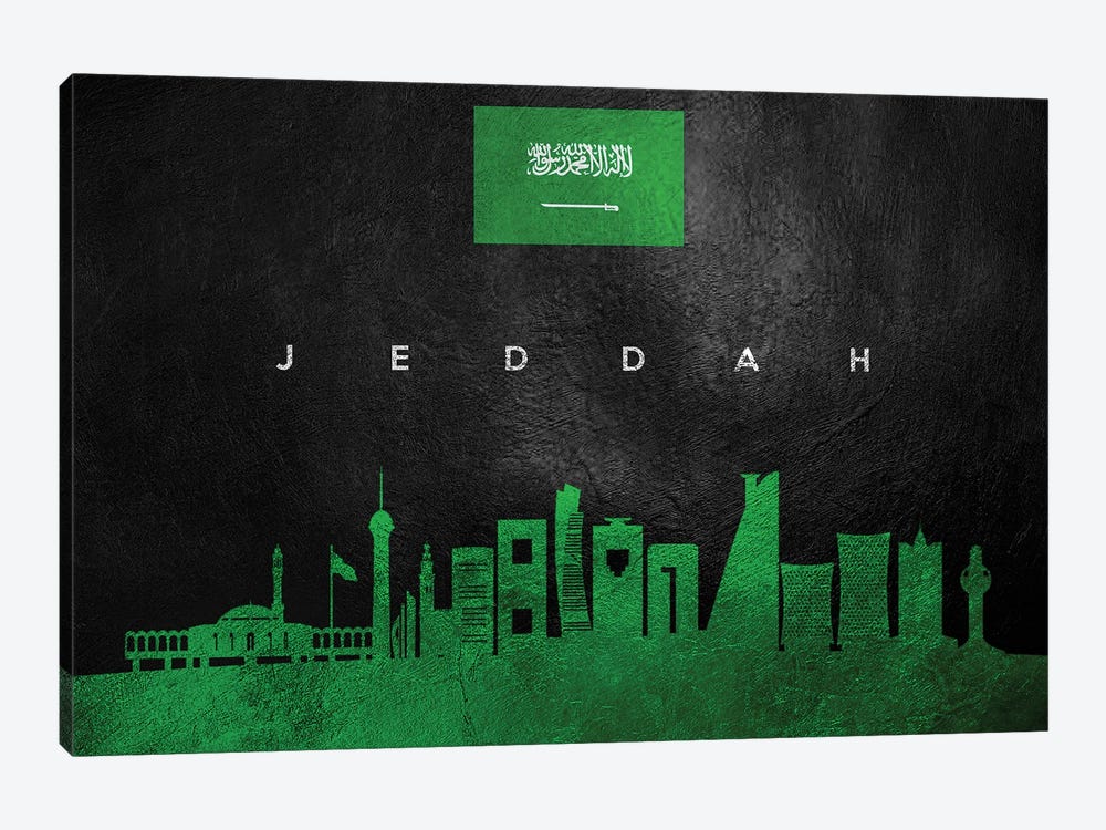 Jeddah Saudi Arabia Skyline by Adrian Baldovino 1-piece Art Print