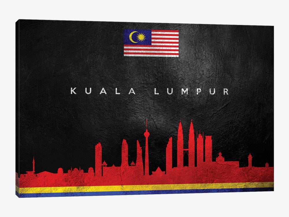 Kuala Lumpur Malaysia Skyline by Adrian Baldovino 1-piece Canvas Art Print