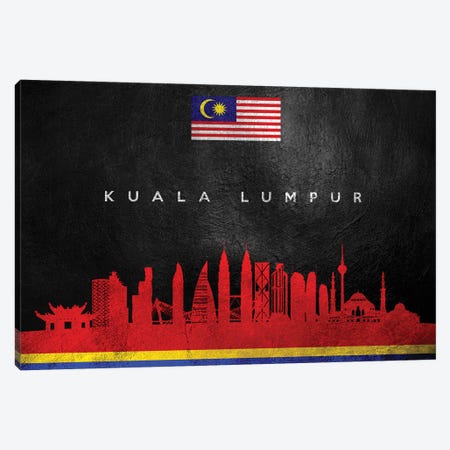 Kuala Lumpur Malaysia Skyline II Canvas Print #ABV240} by Adrian Baldovino Canvas Print