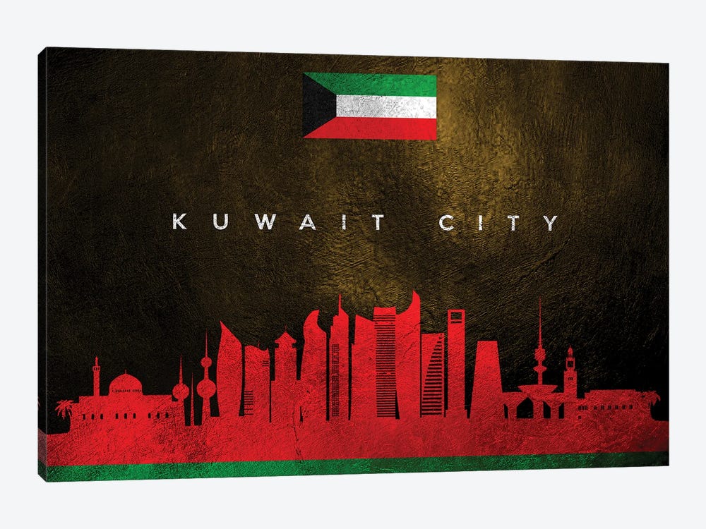 Kuwait City Skyline by Adrian Baldovino 1-piece Canvas Artwork