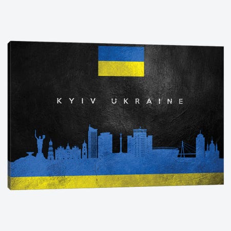Kyiv Ukraine Skyline Canvas Print #ABV242} by Adrian Baldovino Canvas Art Print