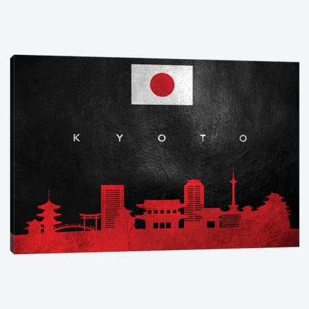 Kyoto Japan Skyline Canvas Print #ABV243} by Adrian Baldovino Canvas Print