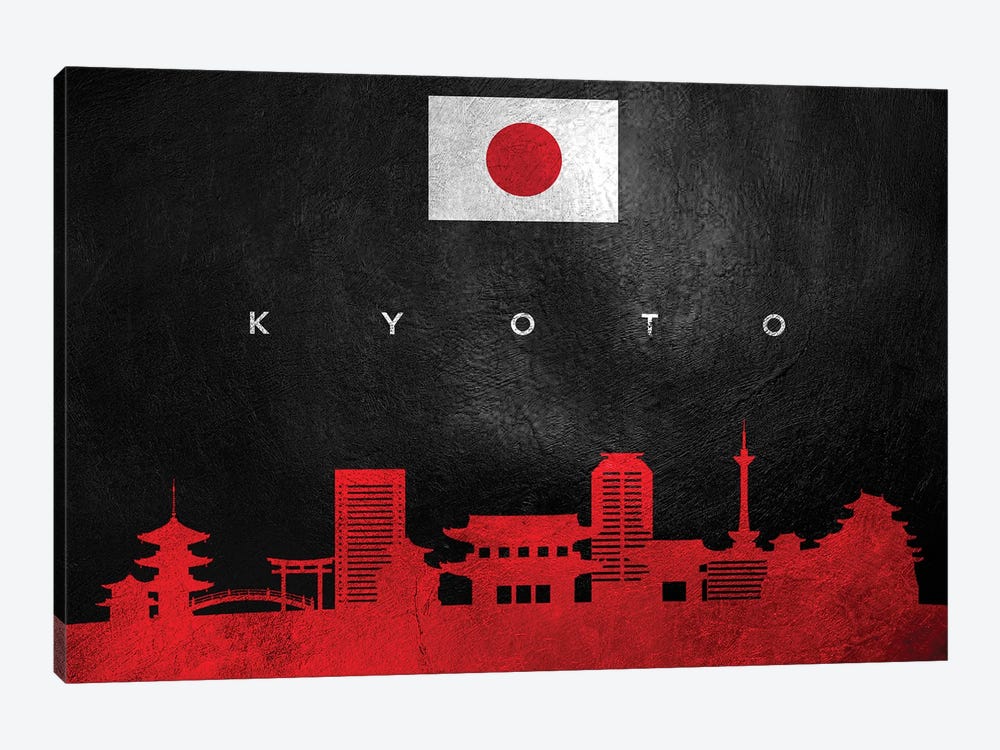 Kyoto Japan Skyline by Adrian Baldovino 1-piece Canvas Wall Art