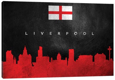 Liverpool England Skyline Canvas Art Print - Liverpool Art