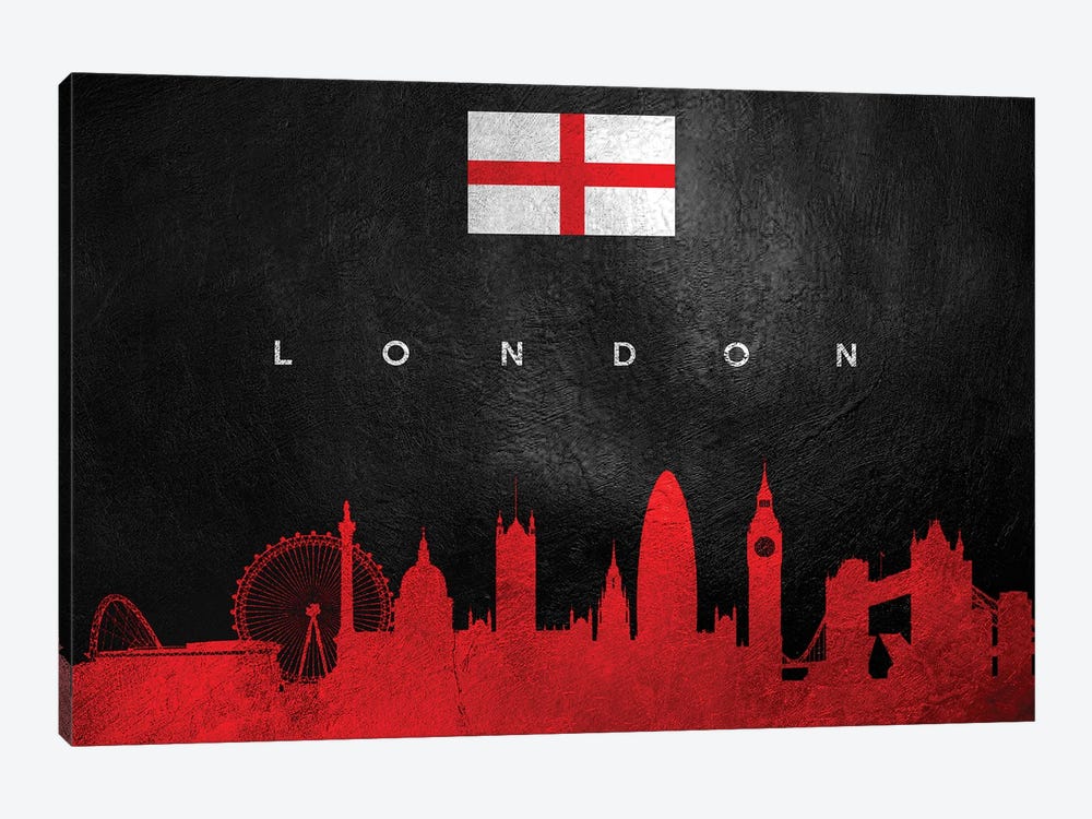London England Skyline II by Adrian Baldovino 1-piece Canvas Wall Art